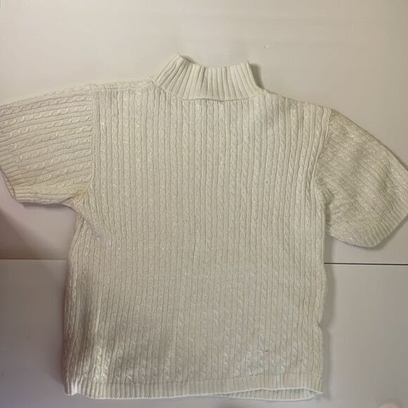 CASUAL CORNER SHORTS SLEEVE SWEATER SHIRT PULLOVER COTTON/RAYON SIZE L - Picture 5 of 5